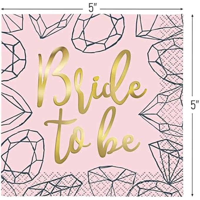 DIAMOND BACHELORETTE BEVERAGE NAPKINS 16PC - Image 2